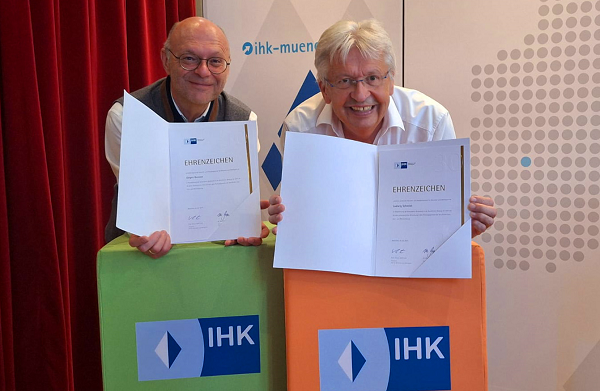 Über 30 Jahre ehrenamtliche Prüfertätigkeit für die IHK für München und Oberbayern
